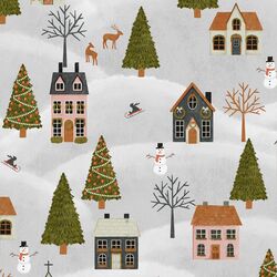 December Village in Gray