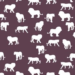 Lion Silhouette in Raisin