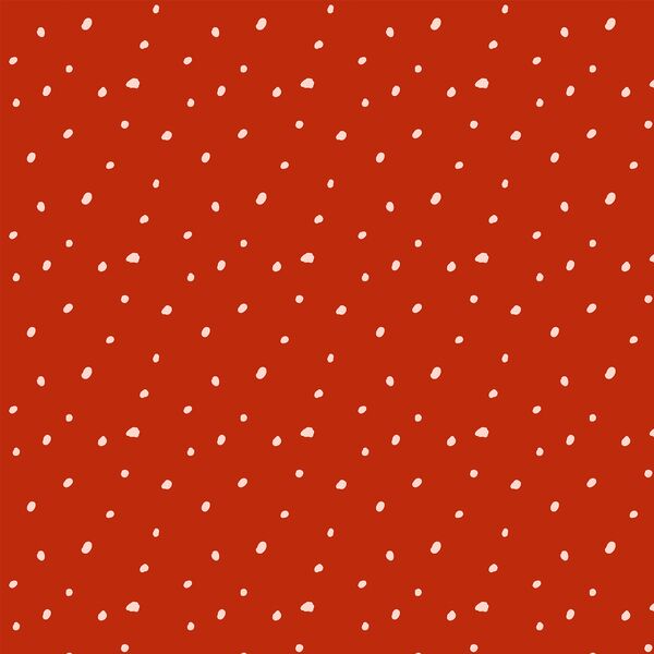 Snowy Spots in Ornament Red