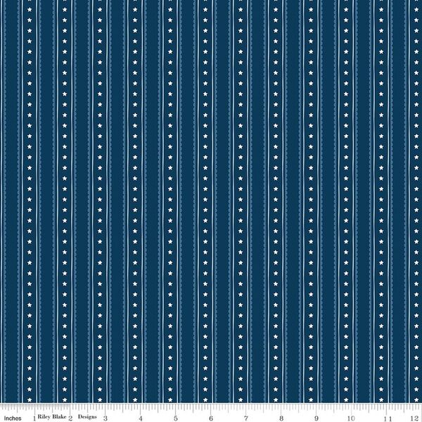 Stripes in Oxford Blue
