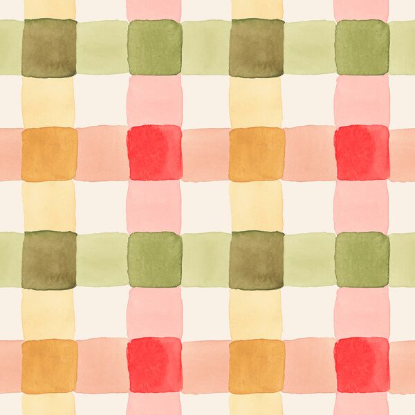 Large Painted Gingham in Christmas
