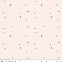 Moon and Stars in Champagne Pink Sparkle