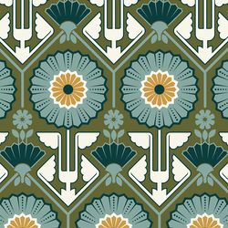 Sunflower in Forest Green