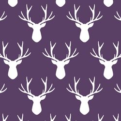 Stag Silhouette in Aubergine