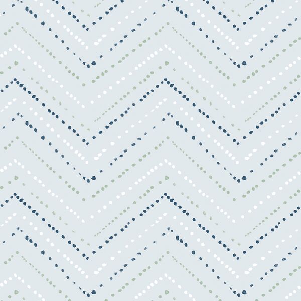 Inky Dot Chevron in Sky
