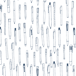 Pens in Blue Ink