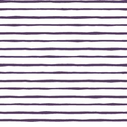 Artisan Stripe in Aubergine on White
