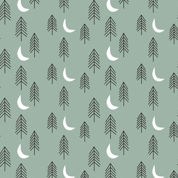 Twilight Trees in Soft Green