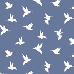 Hummingbird Silhouette in Azurite