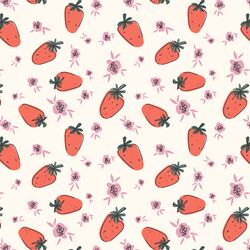 Sweet Strawberries in Berries and Cream