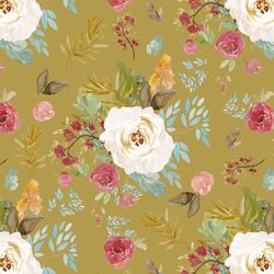 Rustic Blooms in Gold