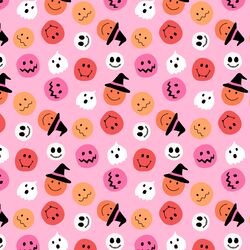 Smiley Ghosts in Candy Pink