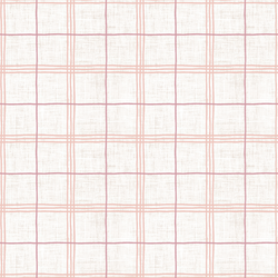 Spring Plaid in Pink on Wheat