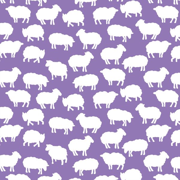 Sheep Silhouette in Amethyst