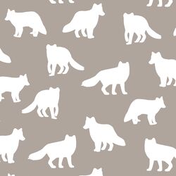 Fox Silhouette in Taupe