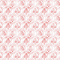 Floral Stamp in Red