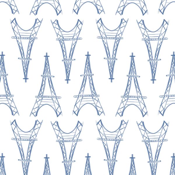 Tour Eiffel in French Blue