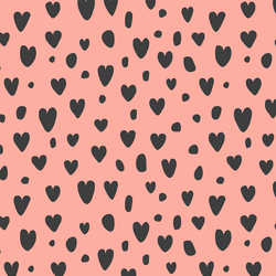 Spotty Hearts in Warm Pink