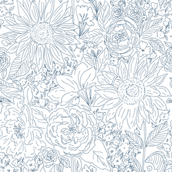 Paperie in Navy Blue on White