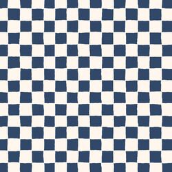 Painted Checker in Navy Blue