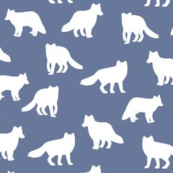 Fox Silhouette in Azurite