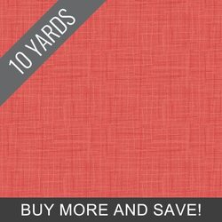 Grasscloth Cottons in Coral - 10 Yard Bolt
