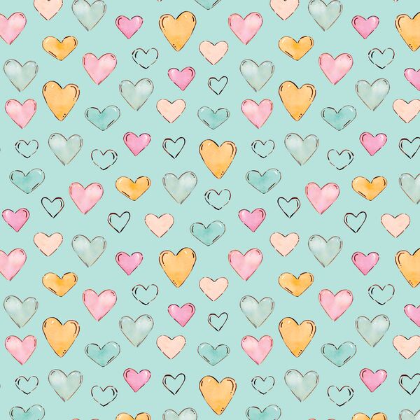 Hearts in Aquamarine