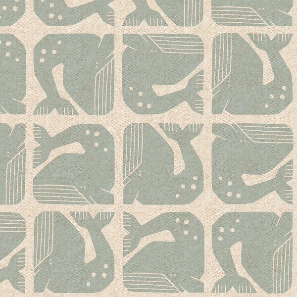 Grumpy Whale in Sky Blue Unbleached