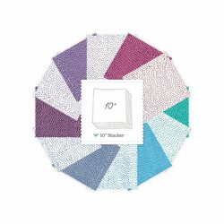 Expressions Batiks 10" Square Pack in Mini Pops Berry D