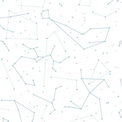 Star Charts in Powder Blue on White