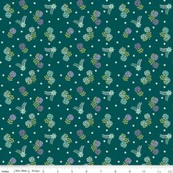 Blossoms in Teal