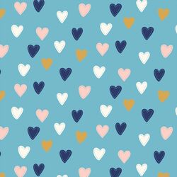 Hearts in Sky Blue