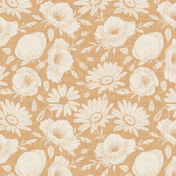 Floral Silhouette in Tawny