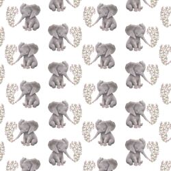 Little Baby Elephant in White