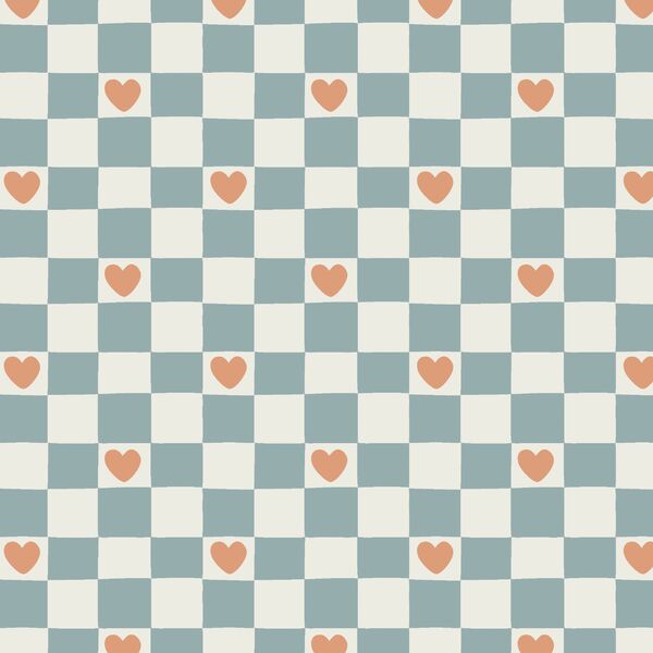 Heart Checkerboard in Neutral