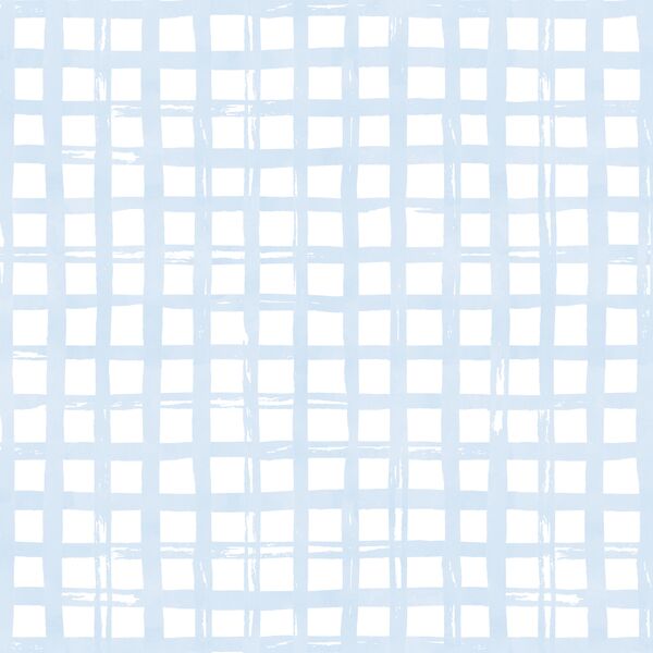 Watercolor Plaid in Frost Blue