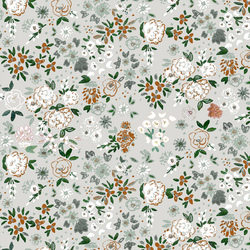 Painted Floral in Whisper Gray