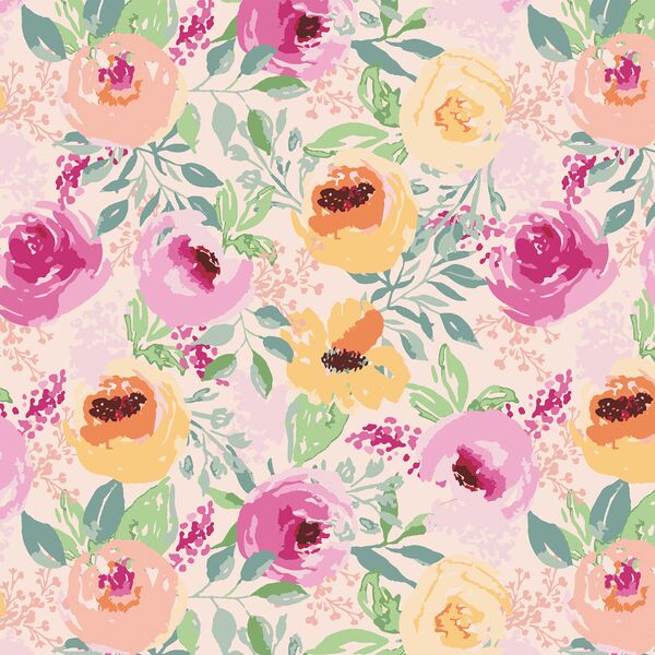 Berry Floral in Whisper Pink