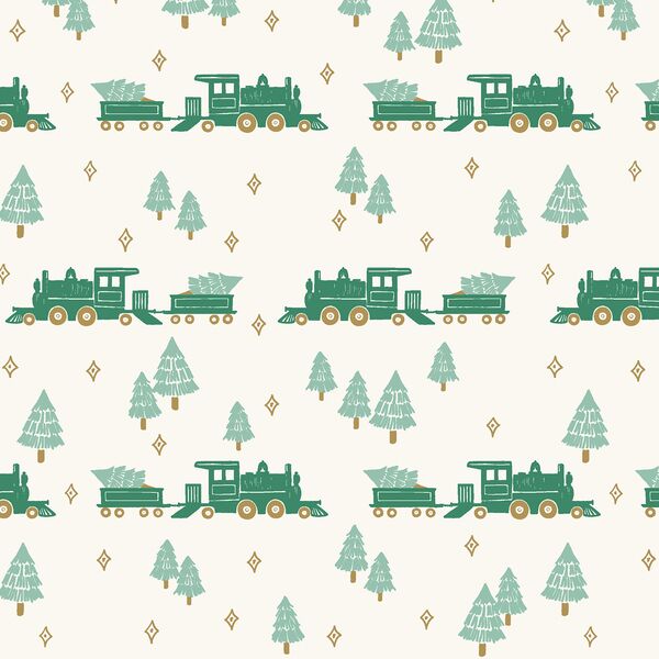 Train Ride in Crisp Green