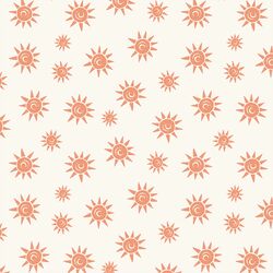 Sunny Days in Peach on Cream
