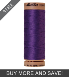 Iris Blue (9136-0030) - Silk Finish Cotton 40wt - 164 Yards (3 Pack)
