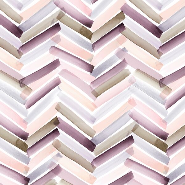 Watercolor Chevron in Autumn Blush