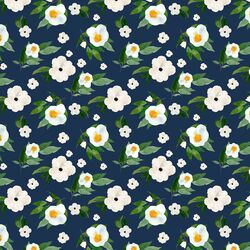 Small Spring Blooms in Navy