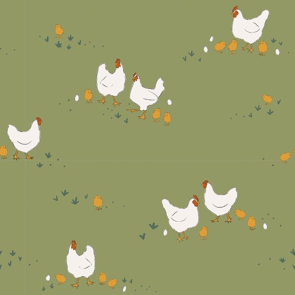 Chickens in Grass