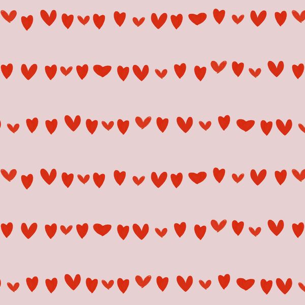 Large Striped Hearts in Pink
