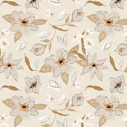 Freehand Floral in Cream
