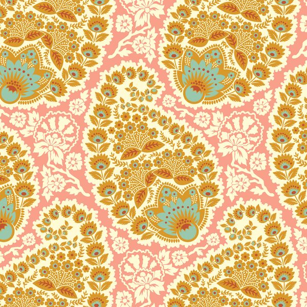 Large Paisley in Blush