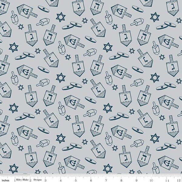 Dreidel in Toss Silver