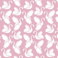 Swan Silhouette in Carnation