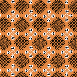 Checker Bone in Orange